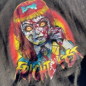 Fright Fest six flags EVIL DOLL HoodiE XXL